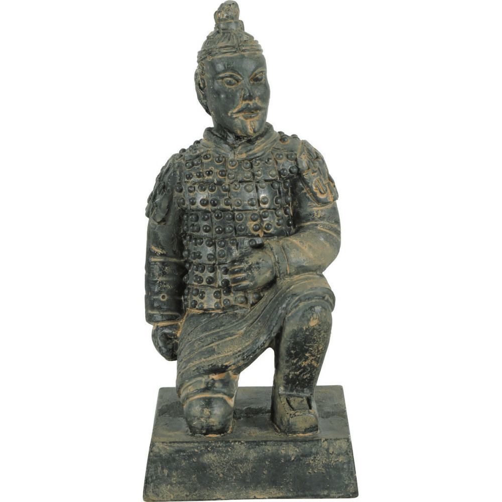 Statuette guerrier chinois qin 2 l, hauteur 11 cm, décoration aquarium