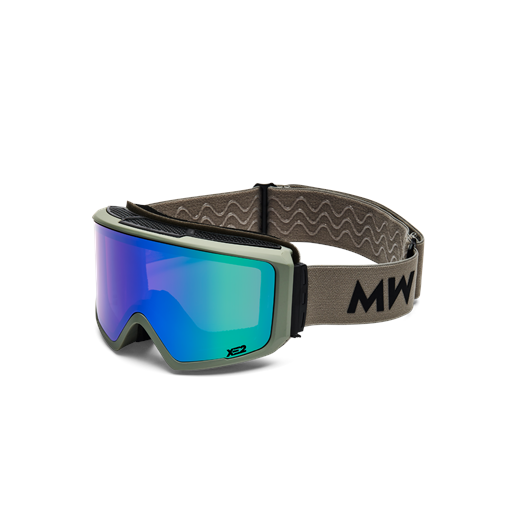 MessyWeekend Flip XE2 Skibriller, Green Mirrored/Light Grey, One size