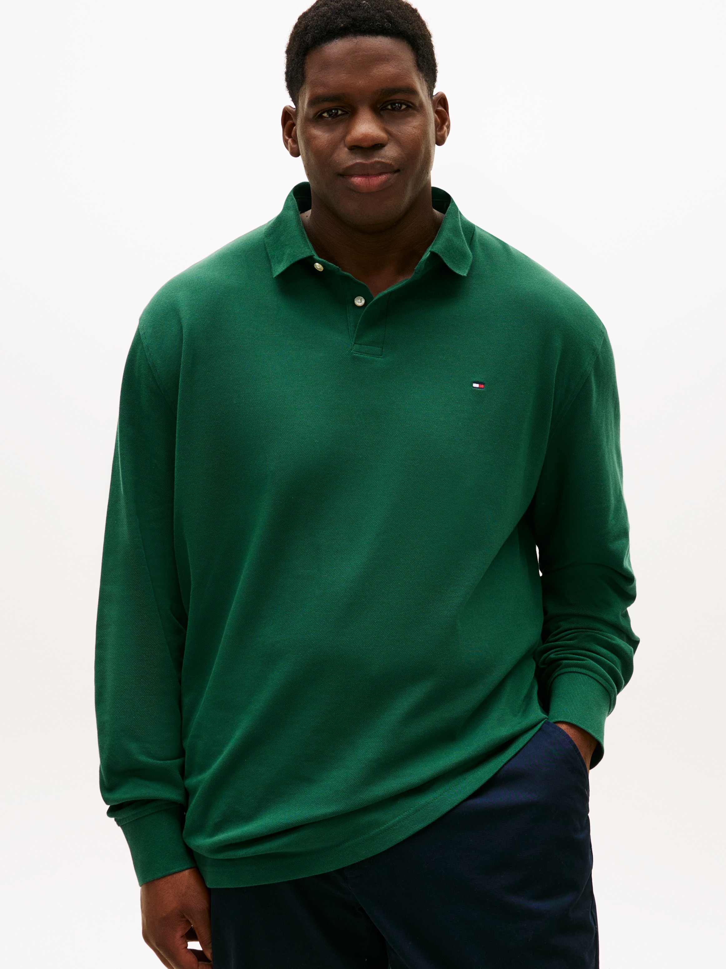 Tommy Hilfiger Big & Tall Langarm-Poloshirt »BT-1985 REGULAR LS POLO-B«, in Grossen Grössen