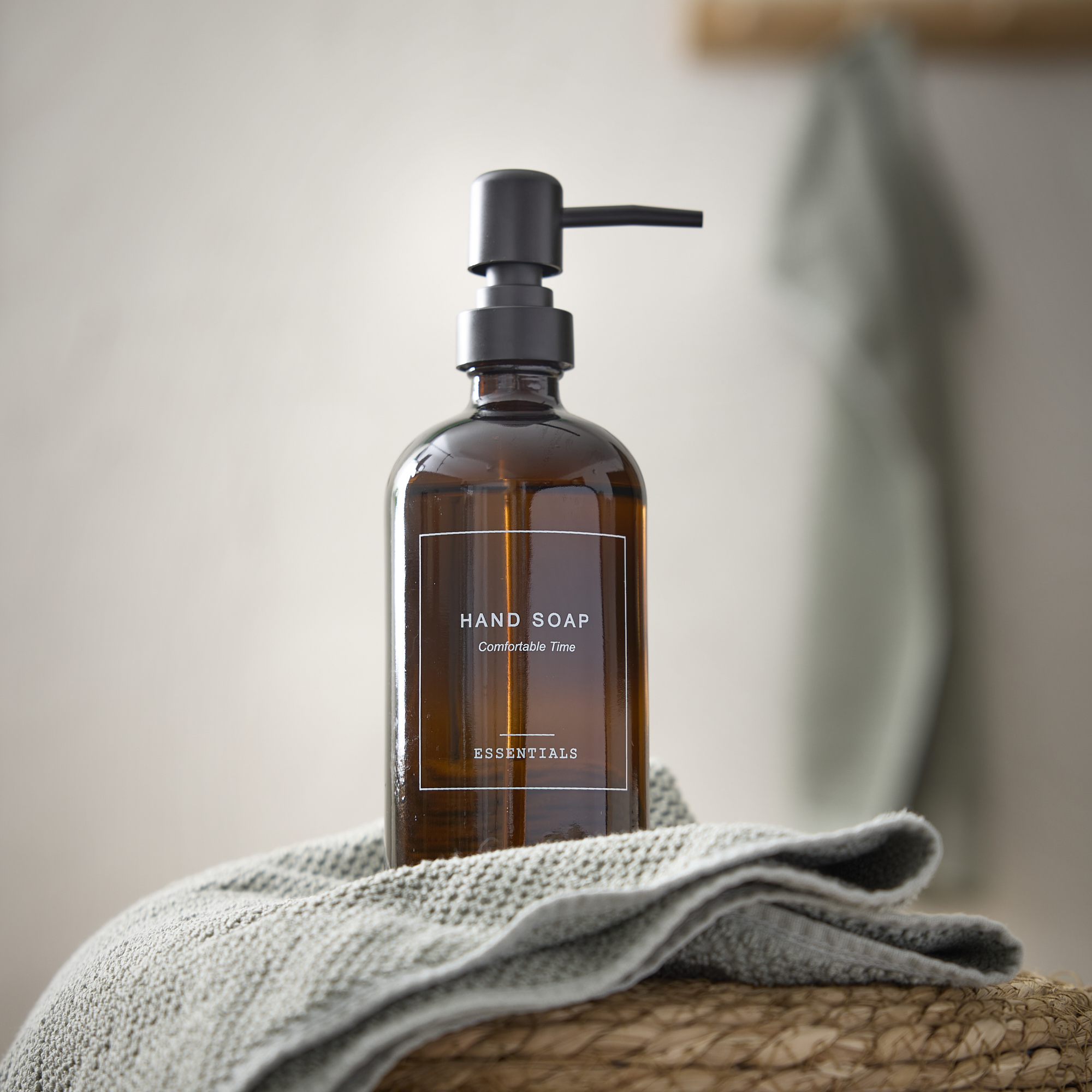 Seifenspender Hand Soap, braun, 17 cm