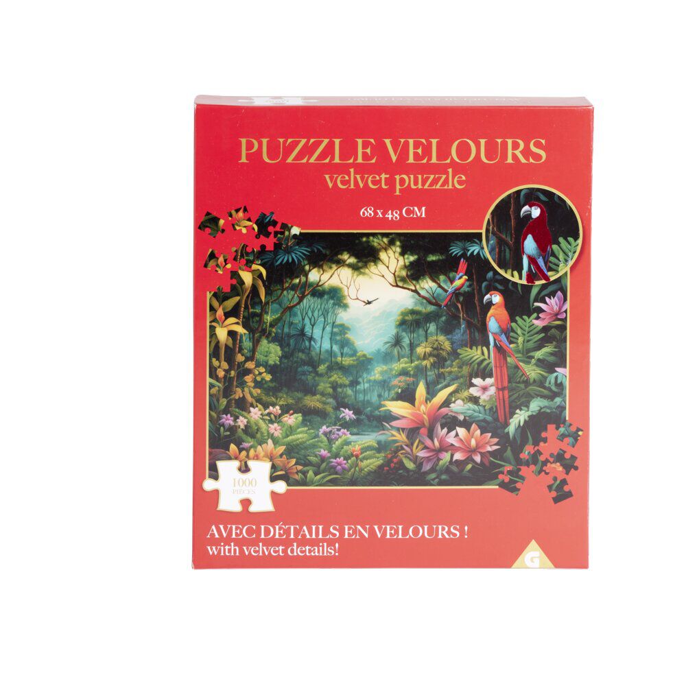 Puzzle 1000 pièces avec détails en velours 48x68cm
