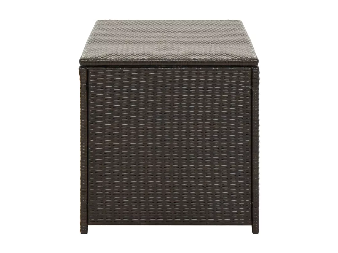Prolenta Premium - Boîte de rangement de jardin résine tressée 100x50x50 cm marron
