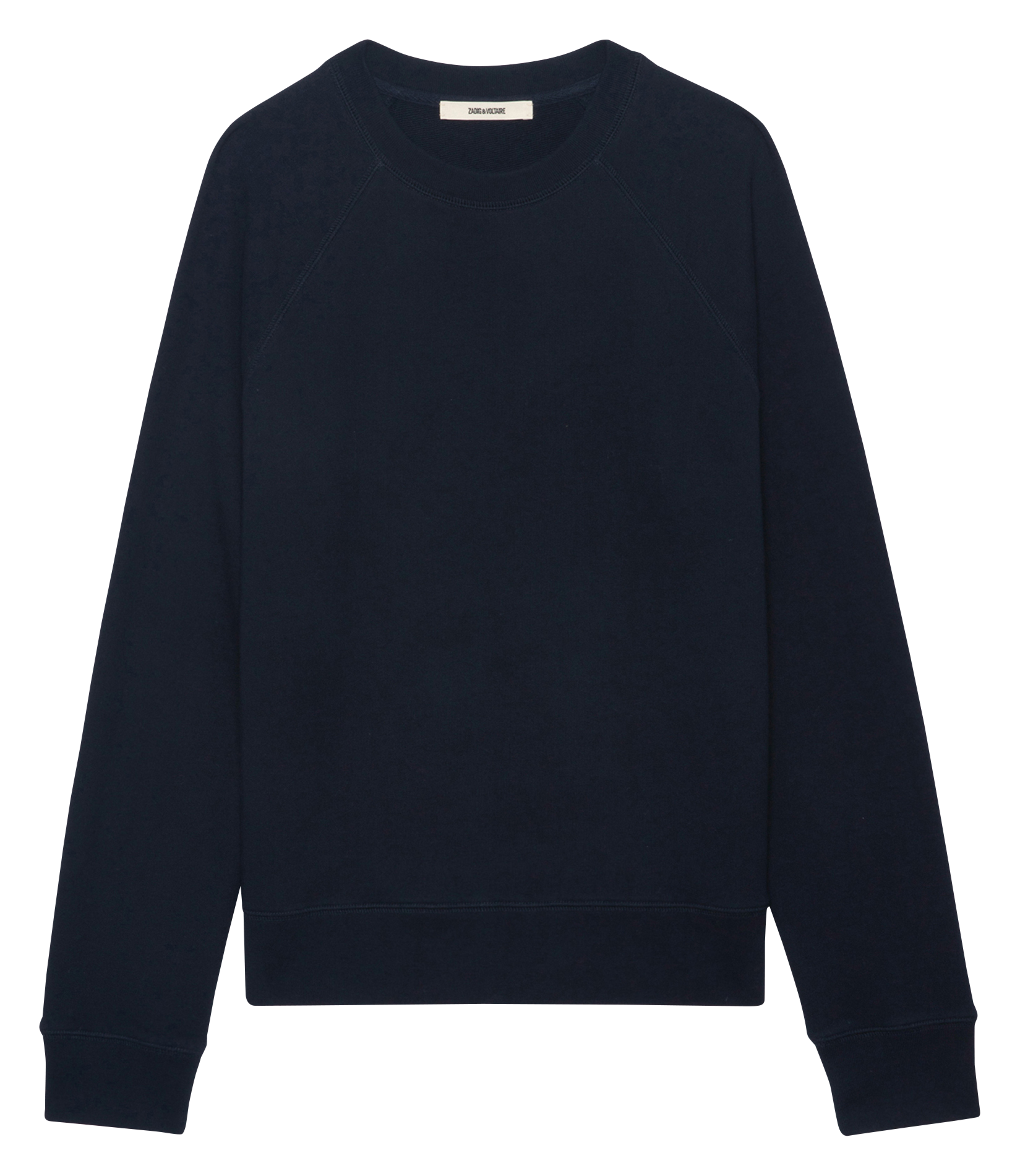 UPPER - Sweat droit col rond en coton | Bleu