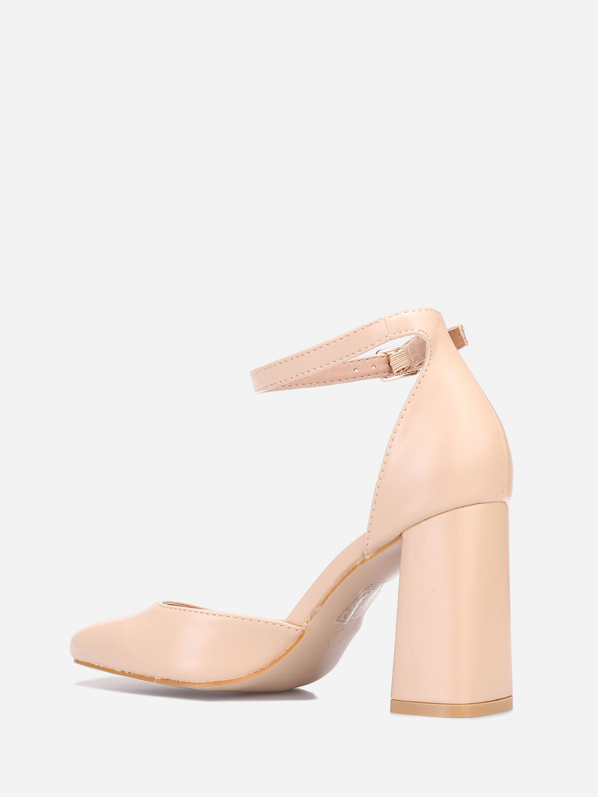 Escarpins à bout carré- Beige