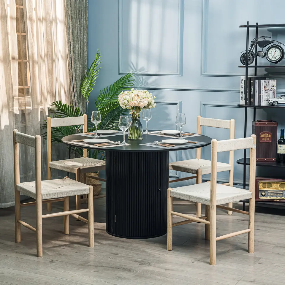 Eettafel voor 6 personen van massief grenen D120