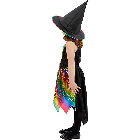 Halloween regnbue heks kostume str. 128