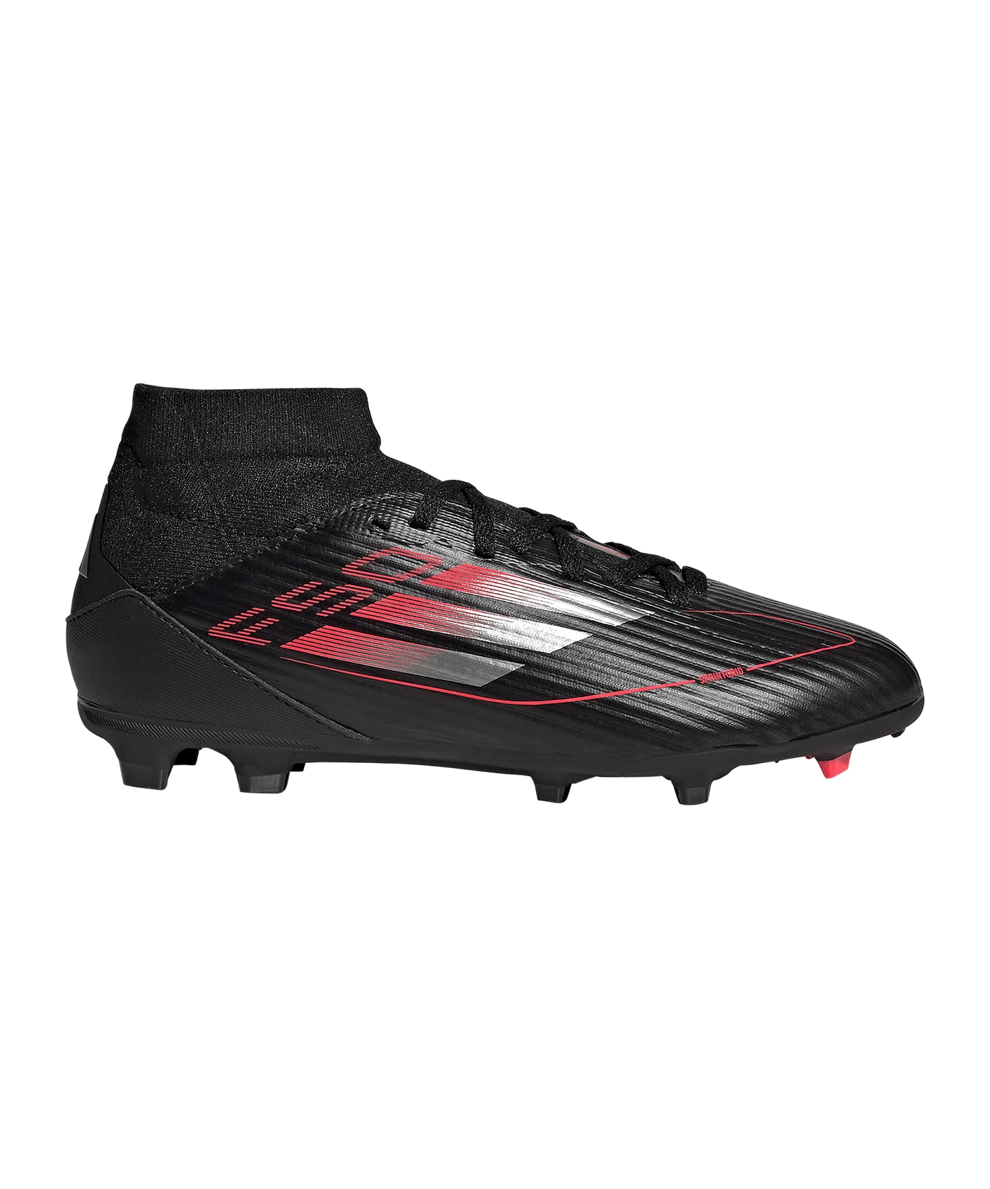 adidas F50 League Mid FG Stealth Victory Kids Schwarz