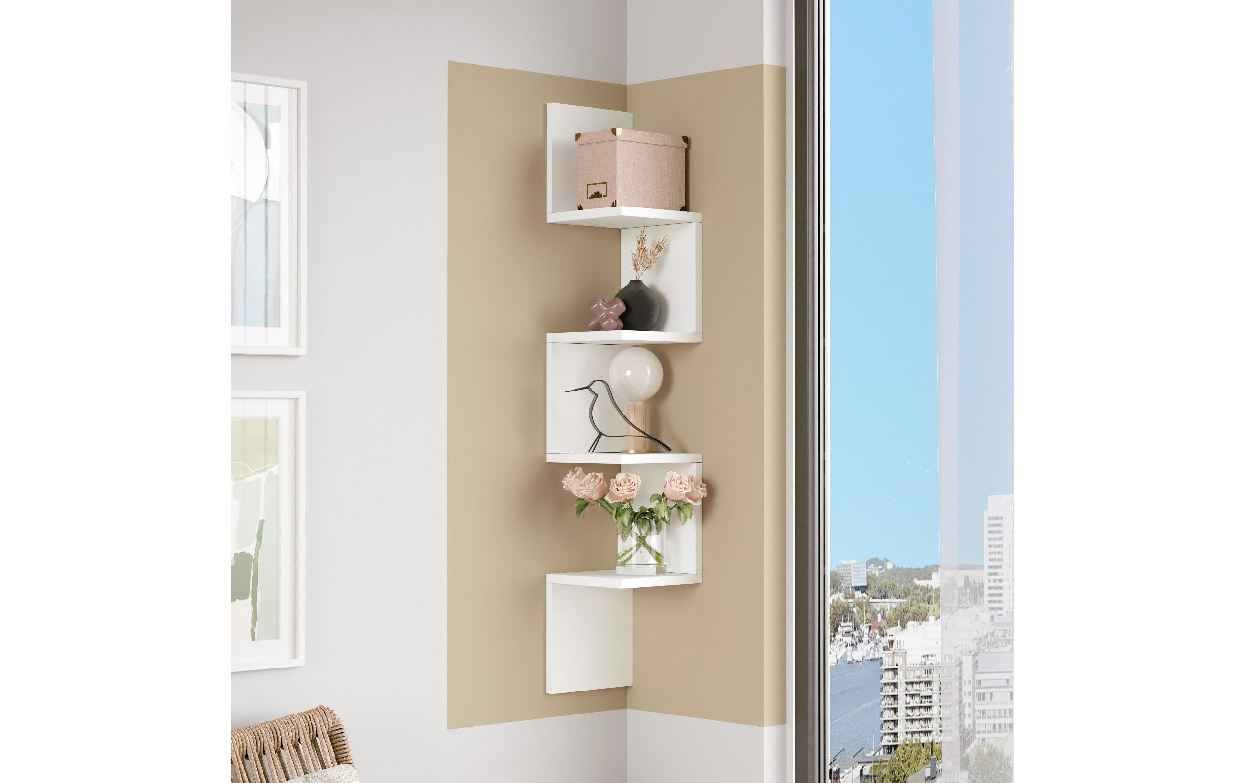 Wandregal WL19 22 x 117.2 x 22 cm, WeissRegal
