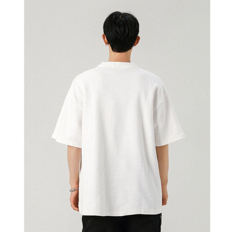 Derbundy - T-shirt met korte mouwen, ronde hals en ritsdetail