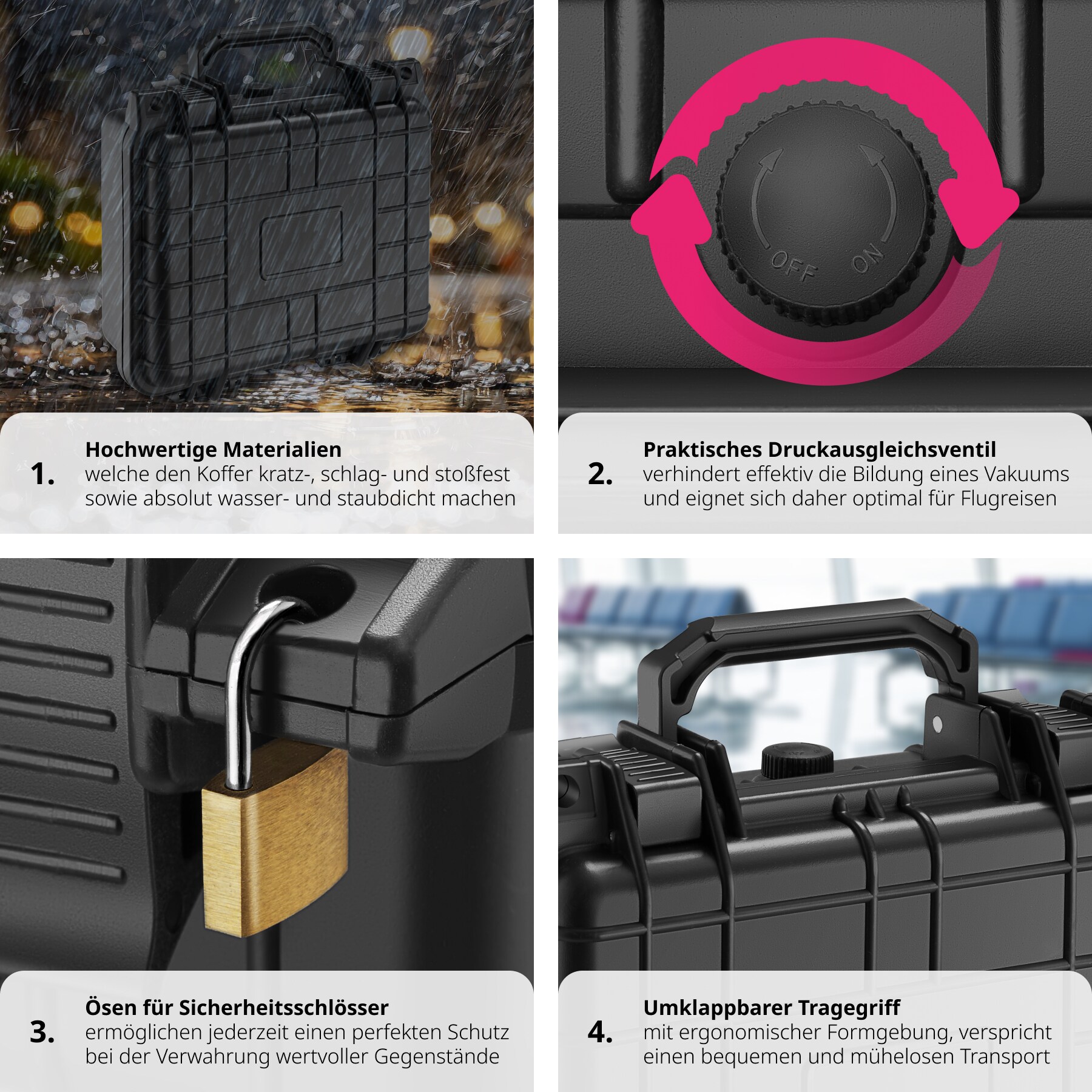 tectake® Fotokoffer Universalbox