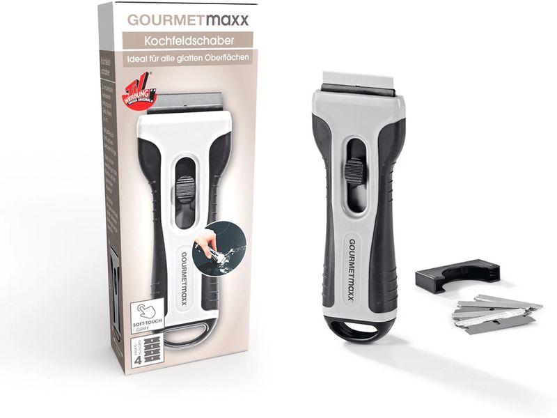 GOURMETmaxx Glaskeramikschaber 4 Ersatzklingen Kochfeldschaber