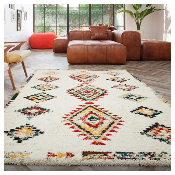 Tapis motif berbère - kaya - multicolore - 160 x 230 cm