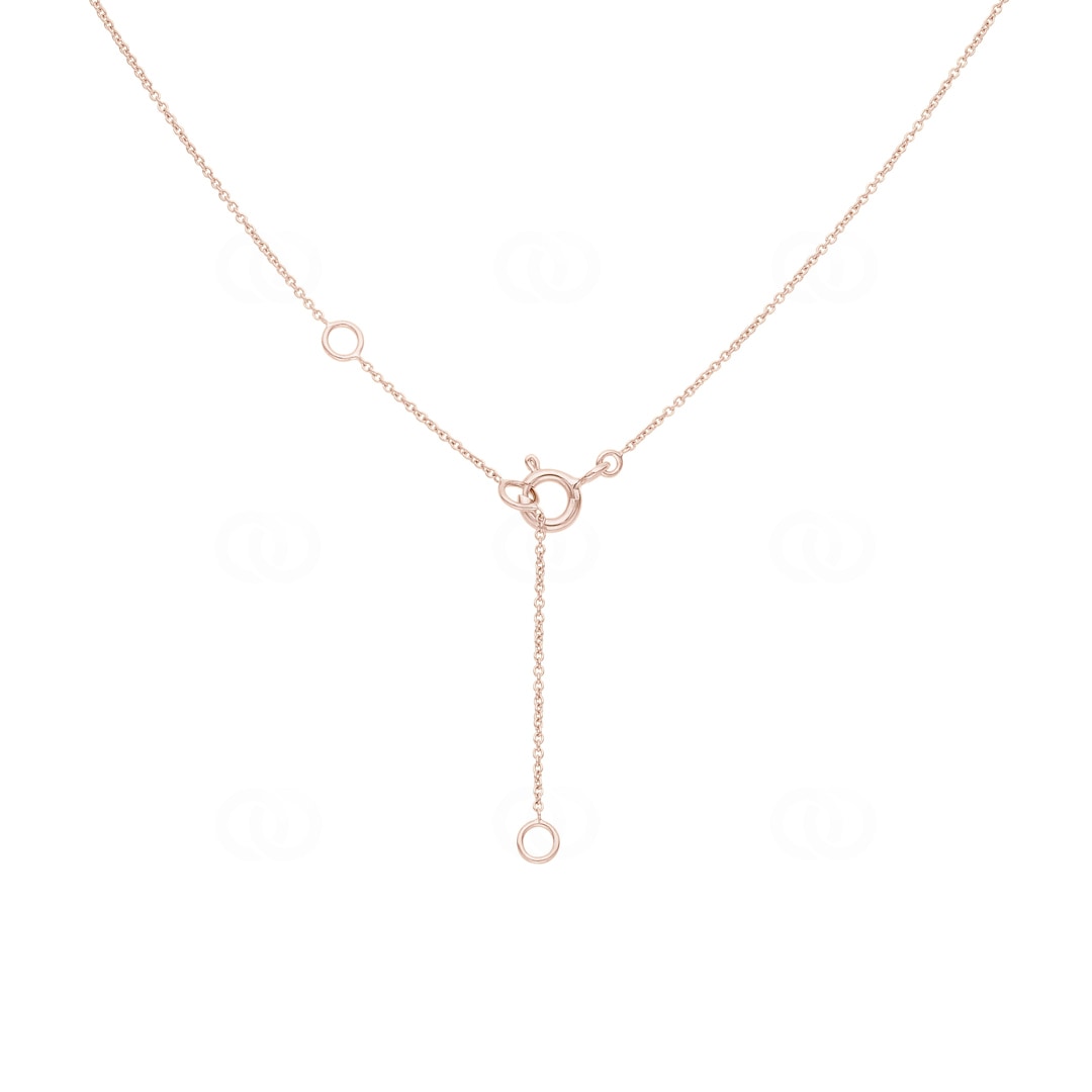 Collier mit Anhänger 750/18 K Roségold mit Saphiren & Diamanten 0.05 ct H/si