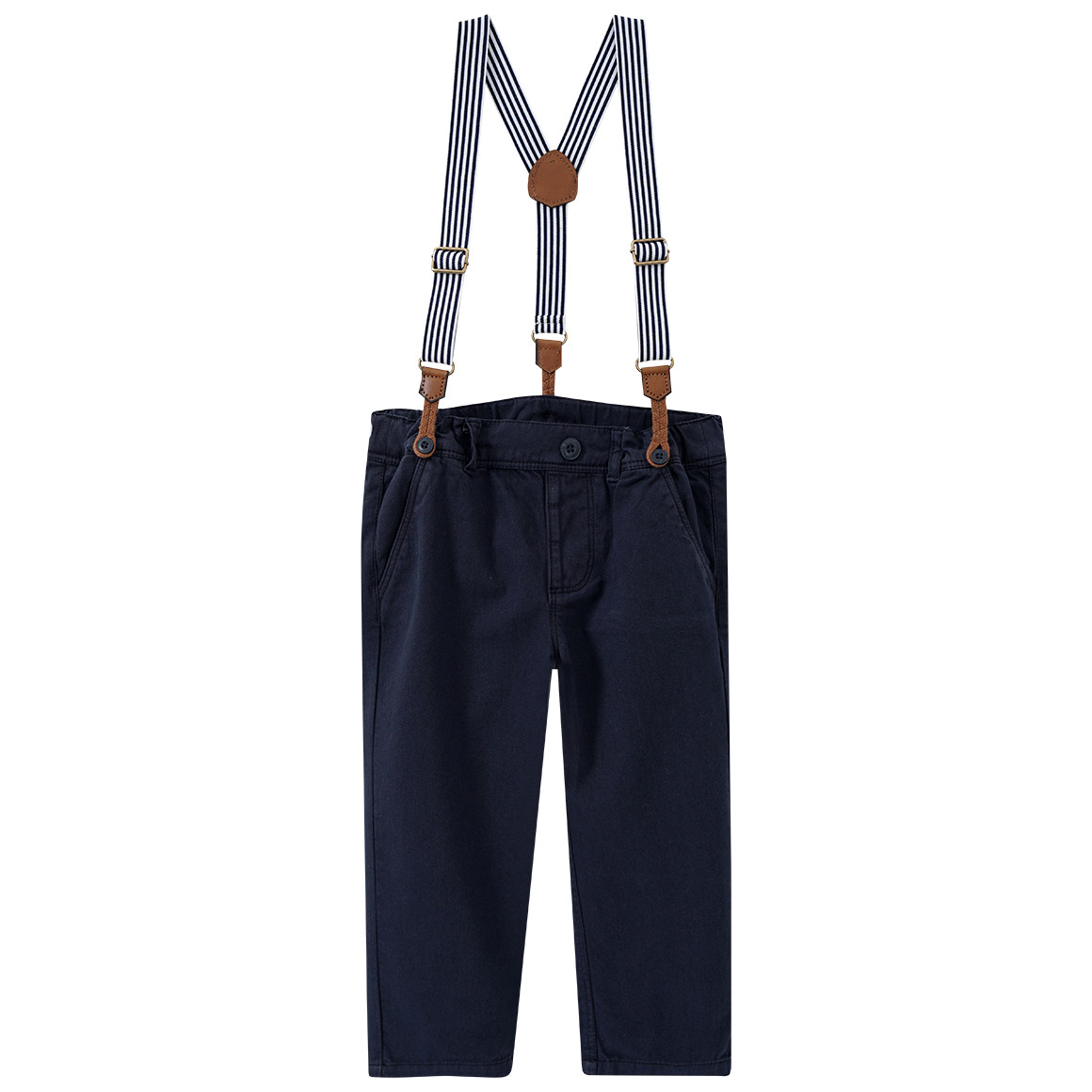 Topomini Baby Hemd und Chinohose im Set dunkelblau / blau / weiss