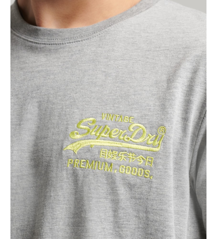 Camiseta Superdry Vintage Logo Floral Cinza