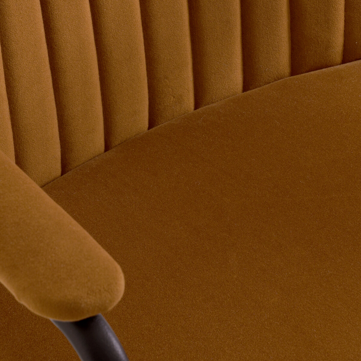 LA REDOUTE INTERIEURS<br>Poltrona vintage de veludo com braços, Ronara