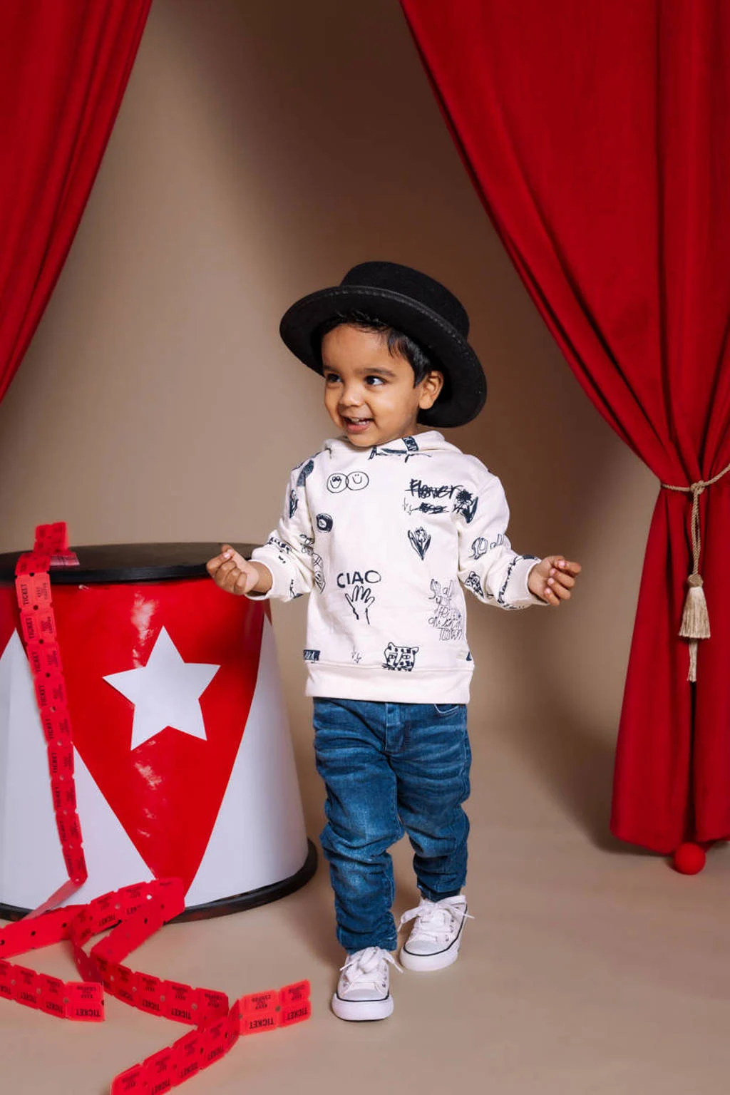 Quapi Mini hoodie ecru