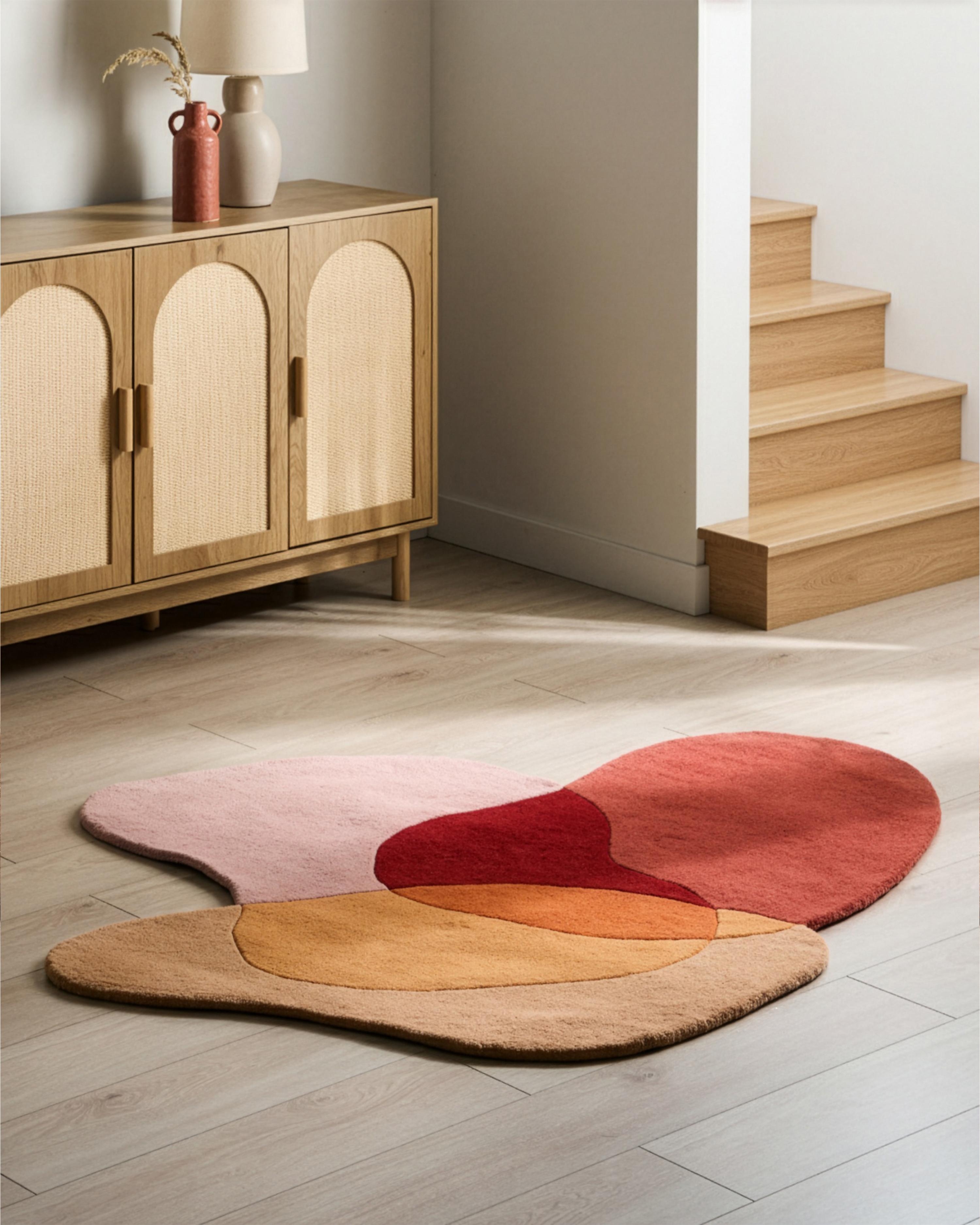Vloerkleed SINJUWI Meerkleurig ø 140 cm Wol