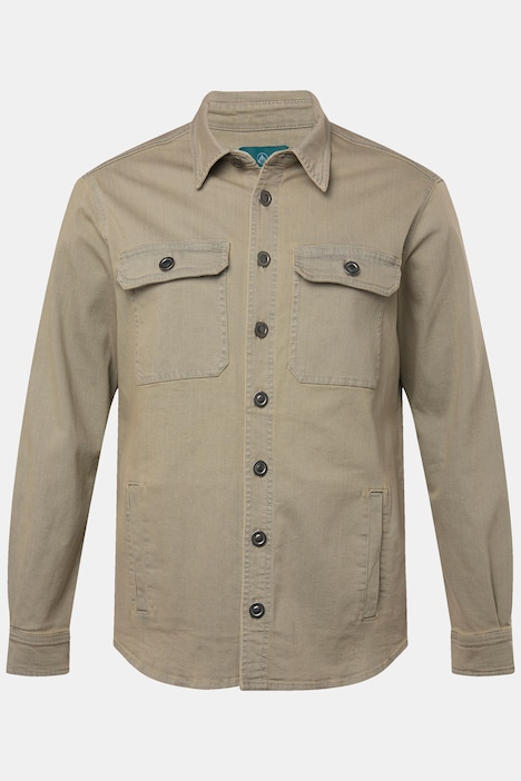 Boston Park Hemdjacke, Langarm, Kentkragen, Brusttaschen