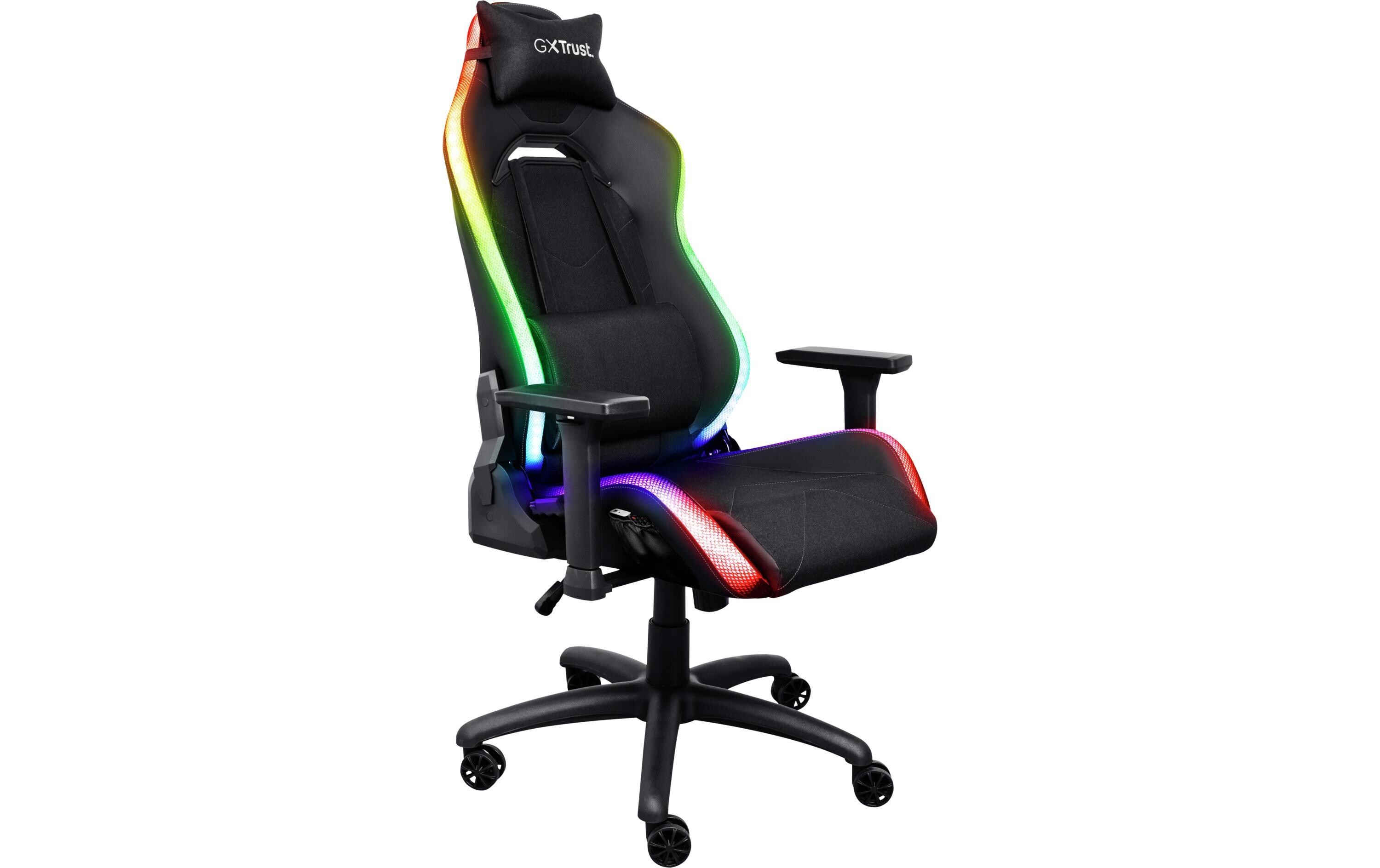 Gaming-Stuhl GXT 719 Ruya Pro RGB Schwarz<br>Komfortabler Premium-Gaming-Stuhl mit RGB-Beleuchtung