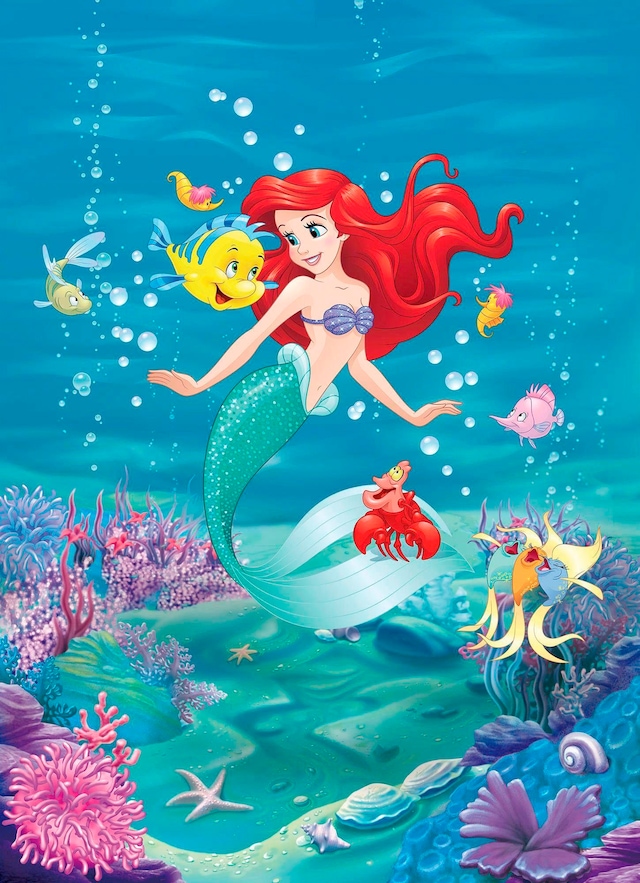 Komar Fototapete »Ariel Singing - Grösse 184 x 254 cm« bedruckt glatt Kinderzimmer