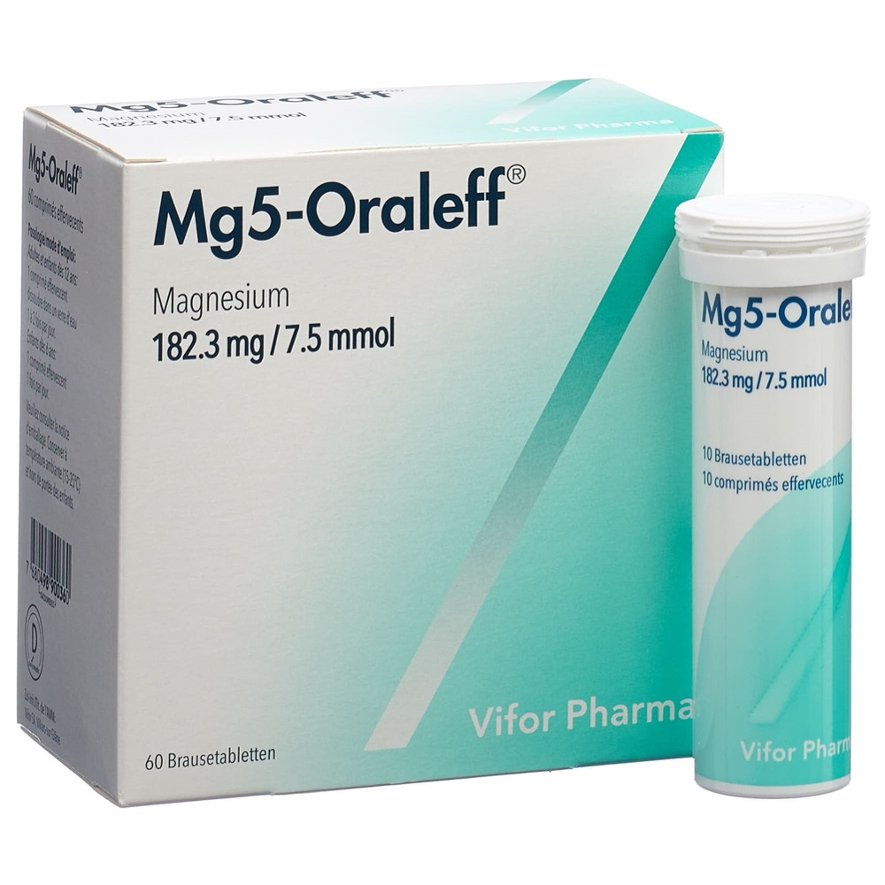 MG5-ORALEFF Brausetabl 7.5 mmol Ds 60 Stk<br>60 Stück, Dose, Brausetablette