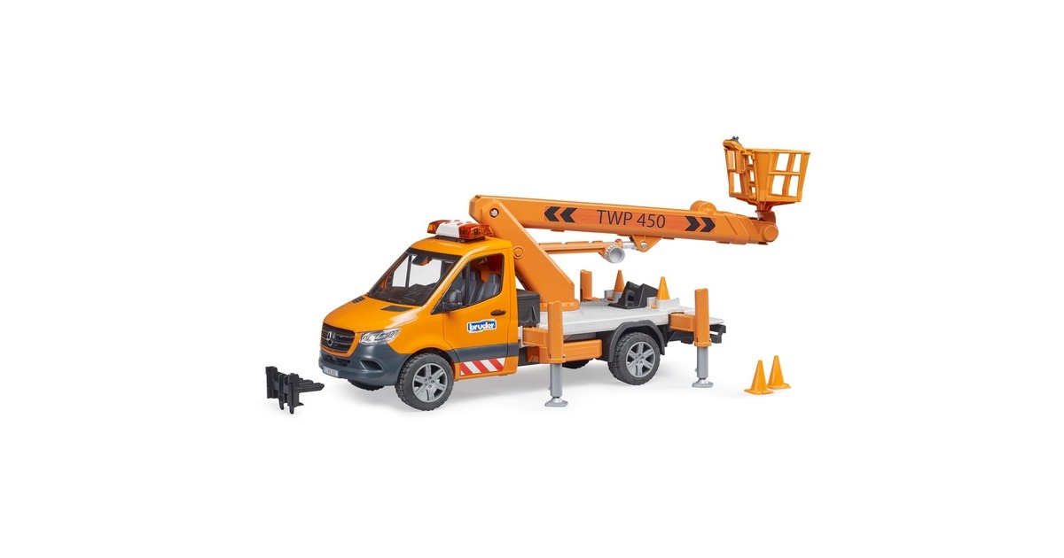 bruderMercedes Benz Sprinter met werkplatform en licht en geluid Modelvoertuig  (02679)
