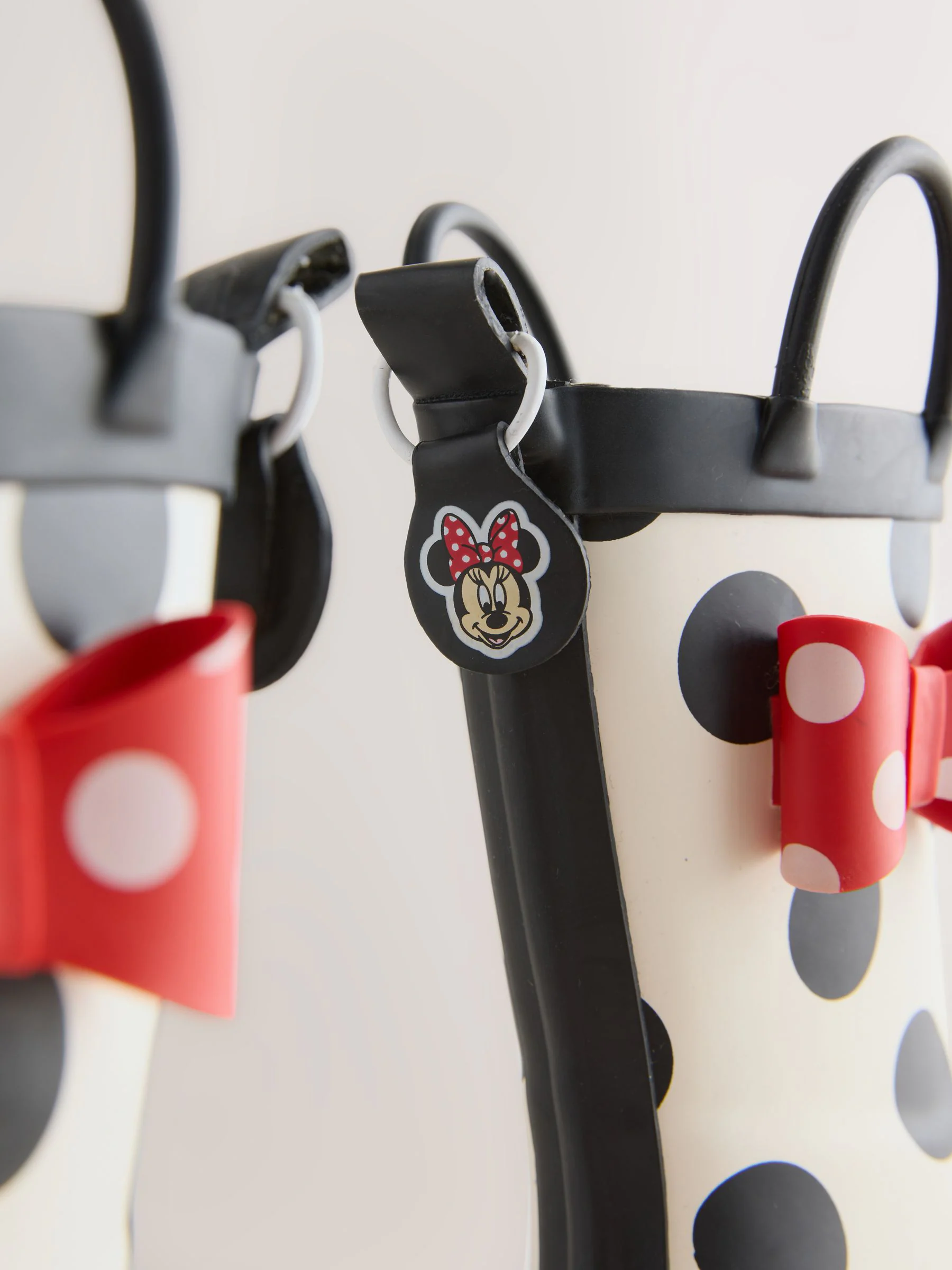 Zwart/wit/rood - Minnie Mouse Handle Wellies