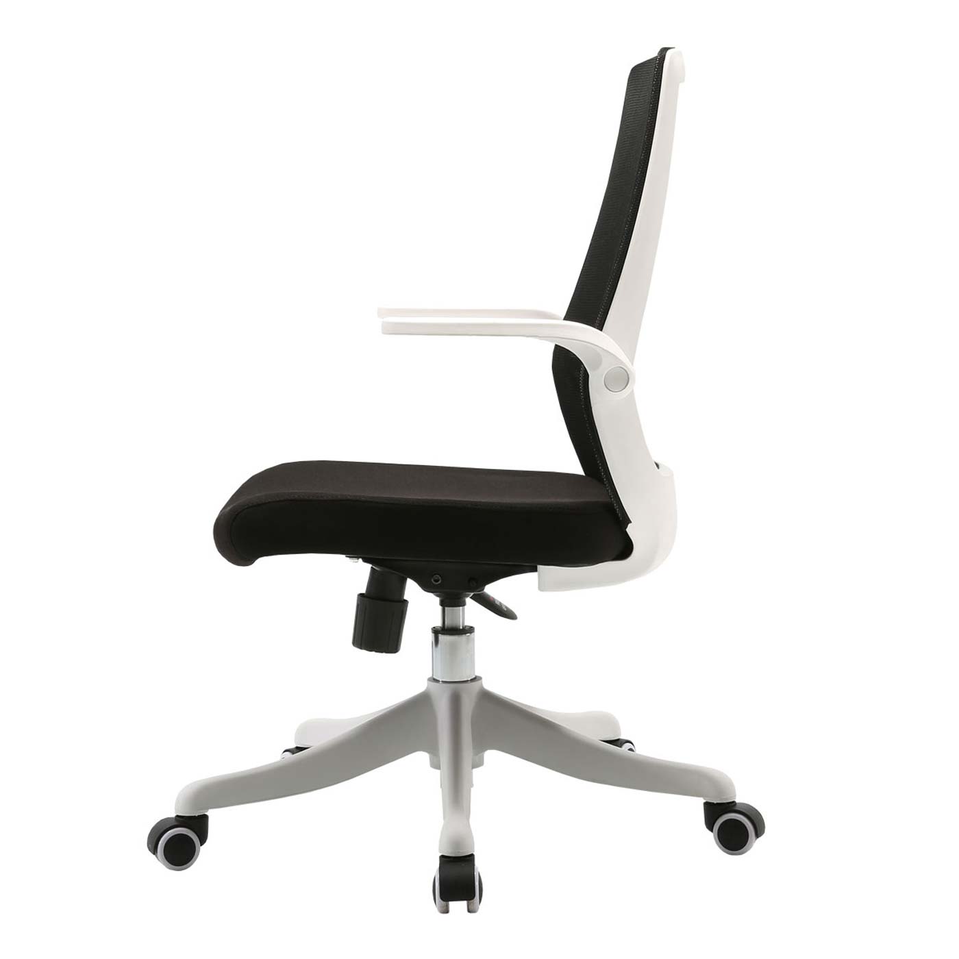 Moderner Bürostuhl MCW-J88, Schreibtischstuhl, ergonomisch atmungsaktiv, Taillenstütze, anhebbare Armlehne ~ schwarz