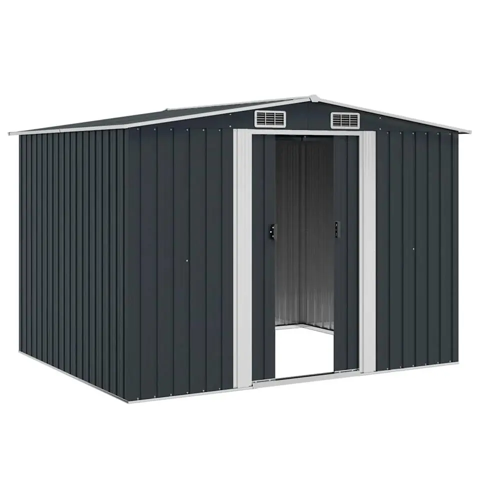 vidaXL - Tuinschuur - Antraciet - Staal
