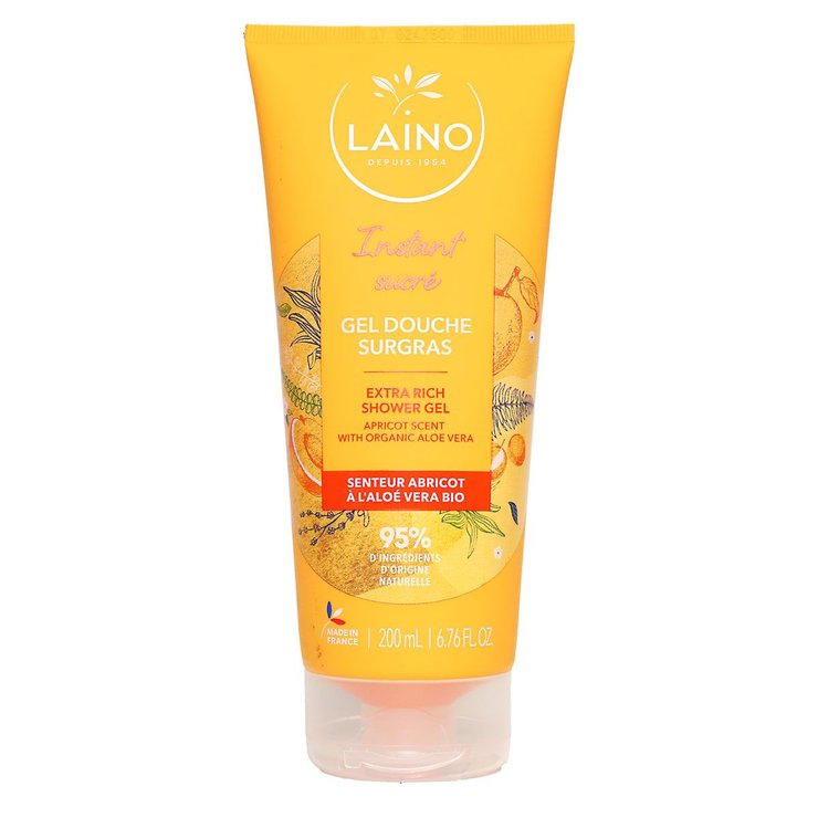 Gel douche surgras Aloé vera abricot bio 200ml