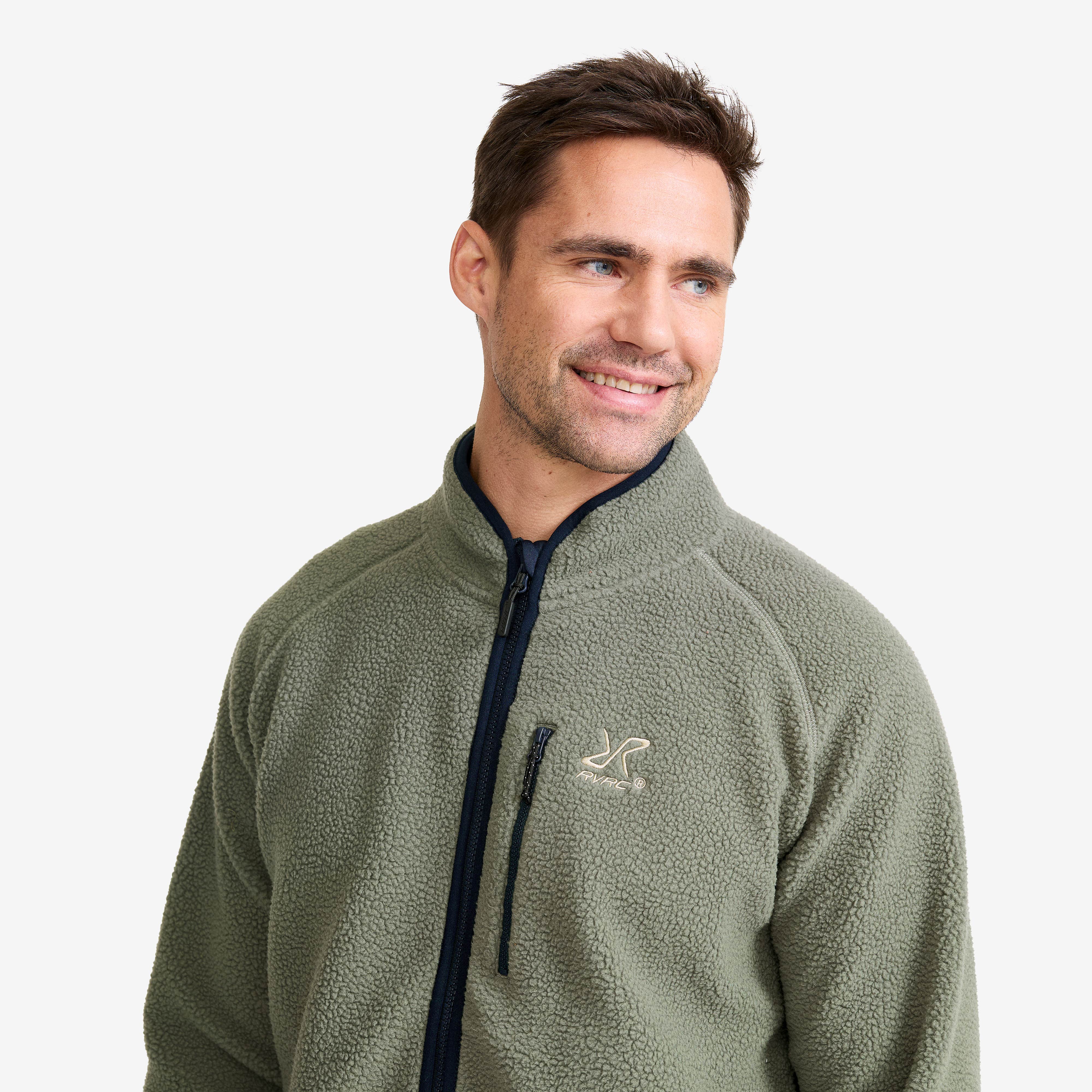 Canyon Full-zip Pile Fleece Herre Castor Gray/Navy