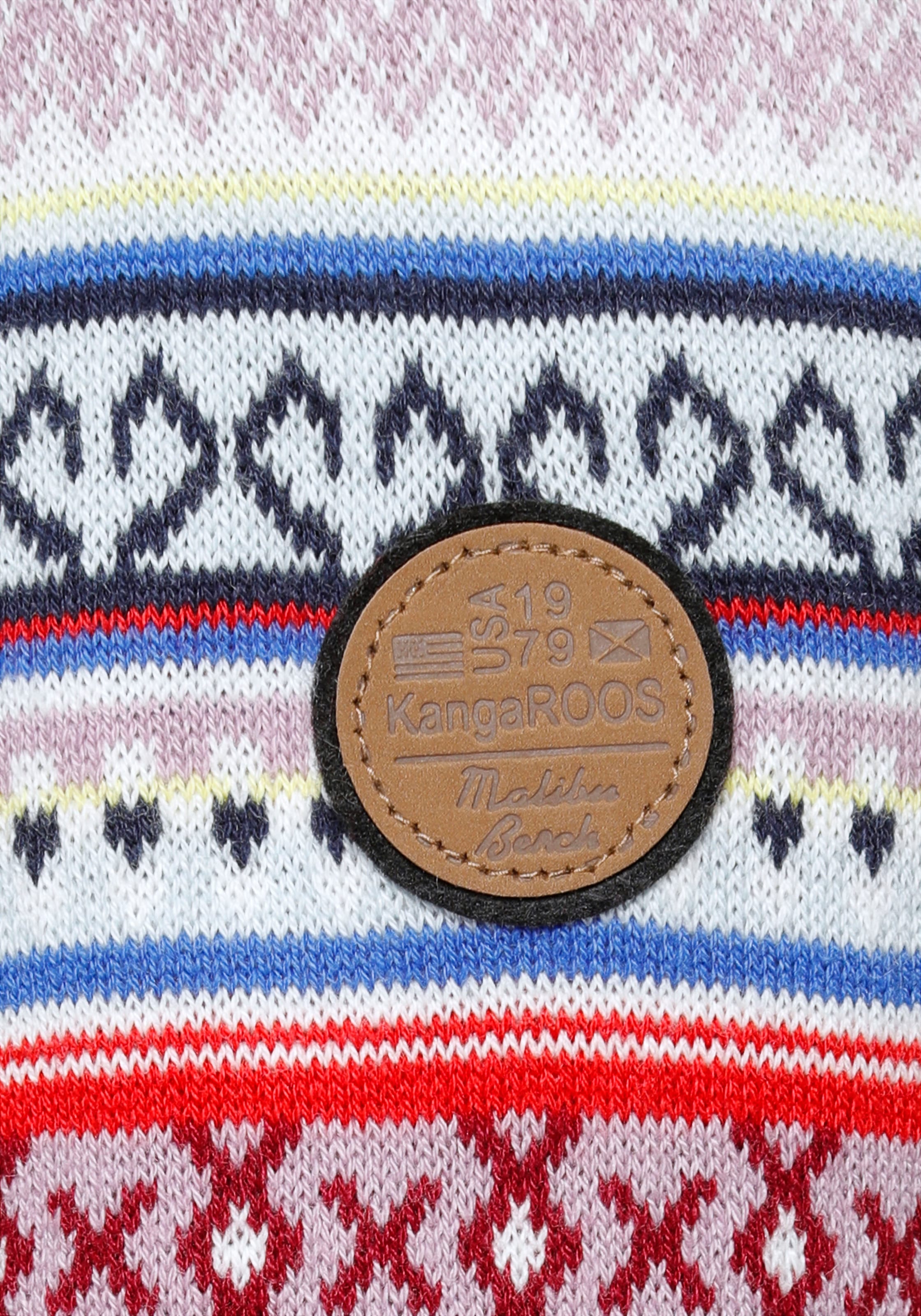 KangaROOS Norwegerpullover , im  Jaquard-Feinstrick