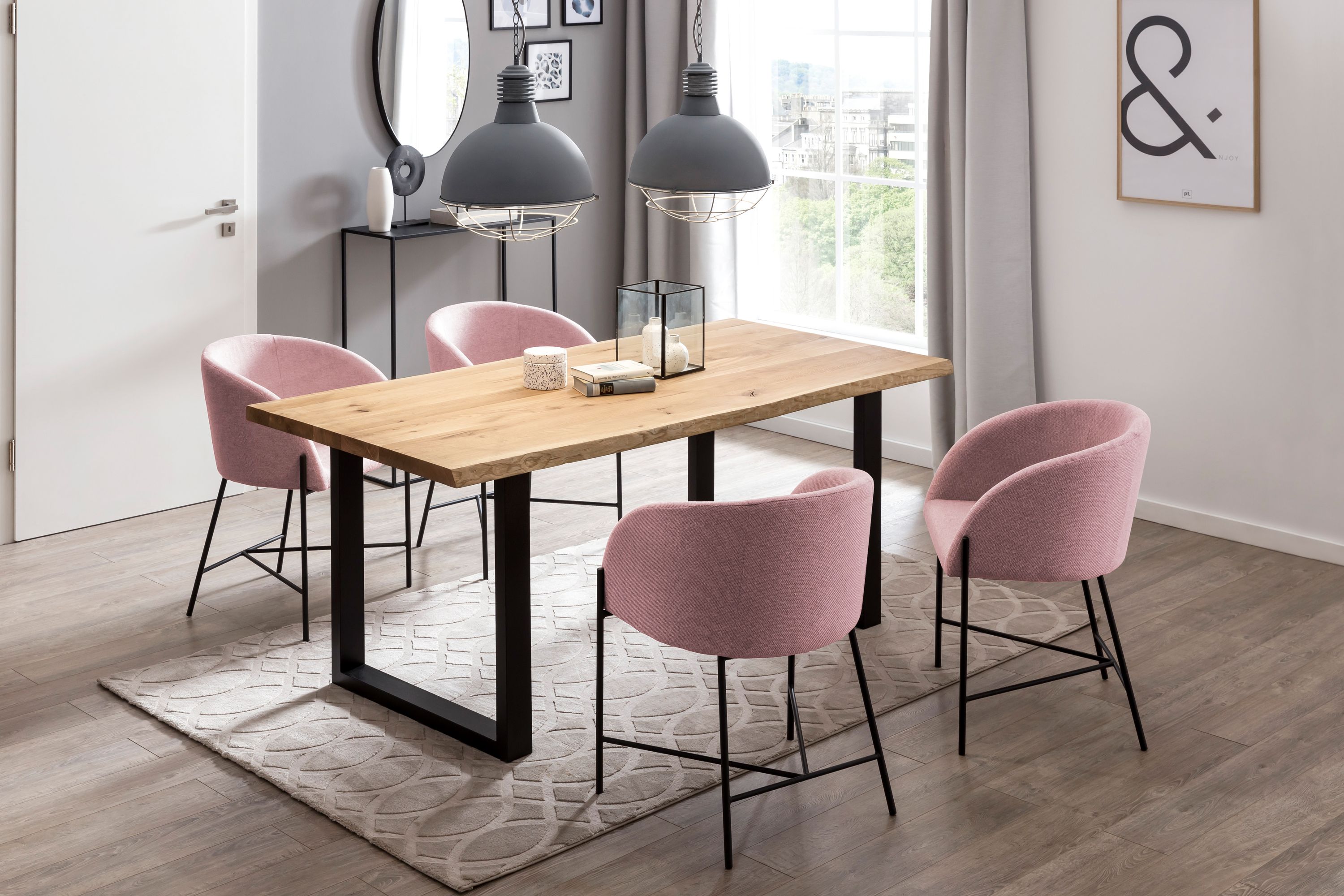 Esstisch 180x90 cm aus Eiche Esszimmertisch Küchentisch Tisch Holztisch