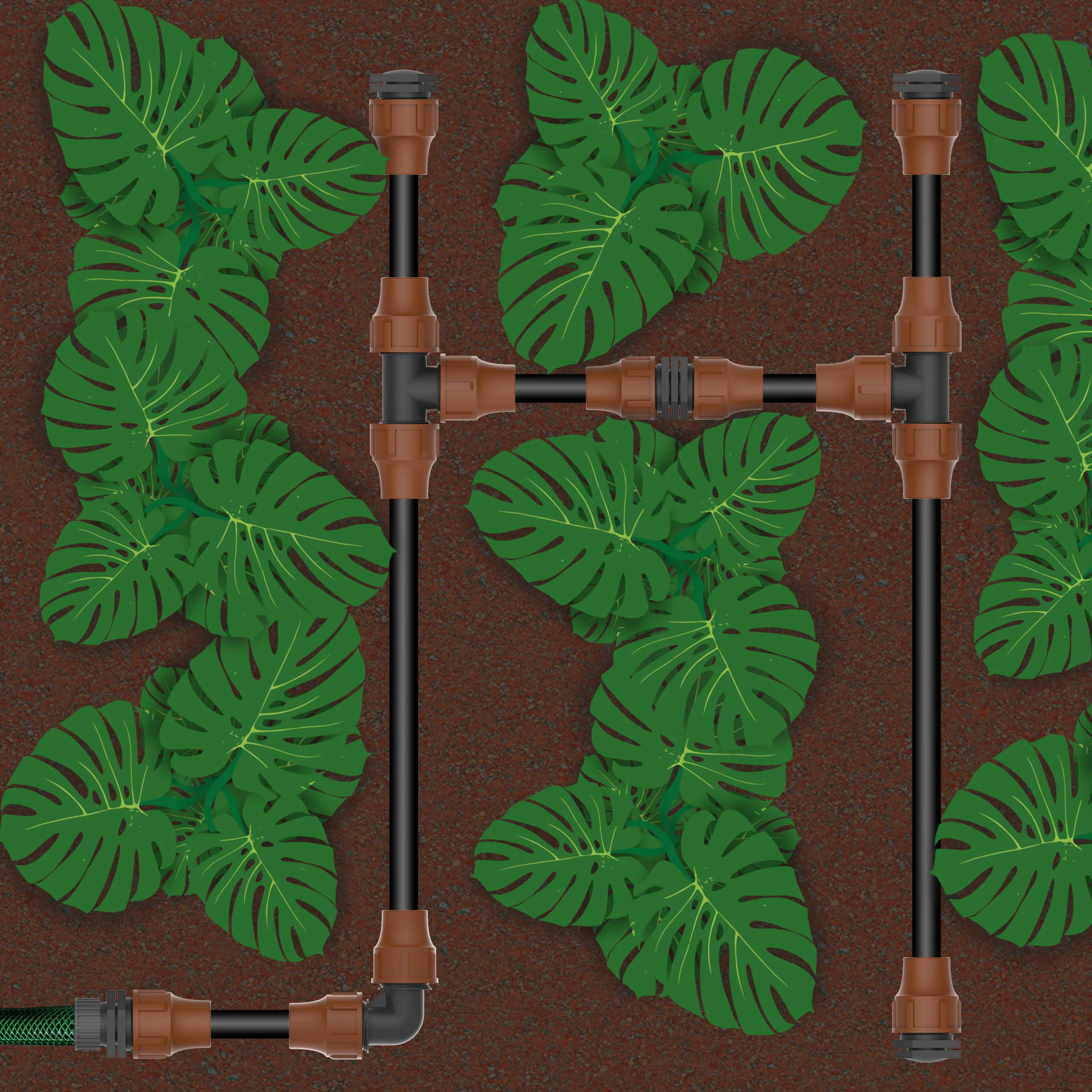 KIRCHHOFF Verbindungsstück für Tröpfchenbewässerung, Schraubverbindung f. Drip-Bewässerung, Gartenbewässerung Made in EU
