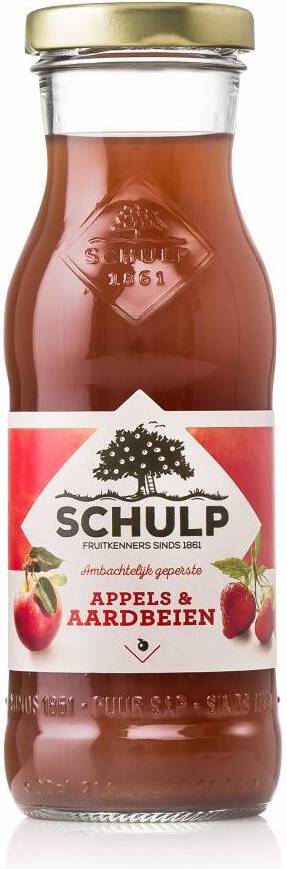 Schulp ambachtelijke appel aardbeisap 200 ml
