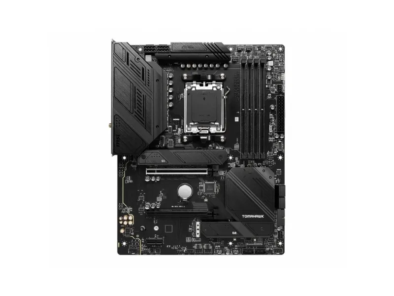 MSI MAG B650 TOMAHAWK WIFI - Bundkort - ATX - Socket AM5 - AMD B650 Chipset - USB 3.2 Gen 1, USB 3.2 Gen 2, USB-C 3.2 Gen2, USB-C 3.2 Gen 2x2 - 2.5 Gigabit LAN, Wi-Fi 6E, Bluetooth - onboard grafik (CPU påkrævet) - HD Audio (8-kanaler)