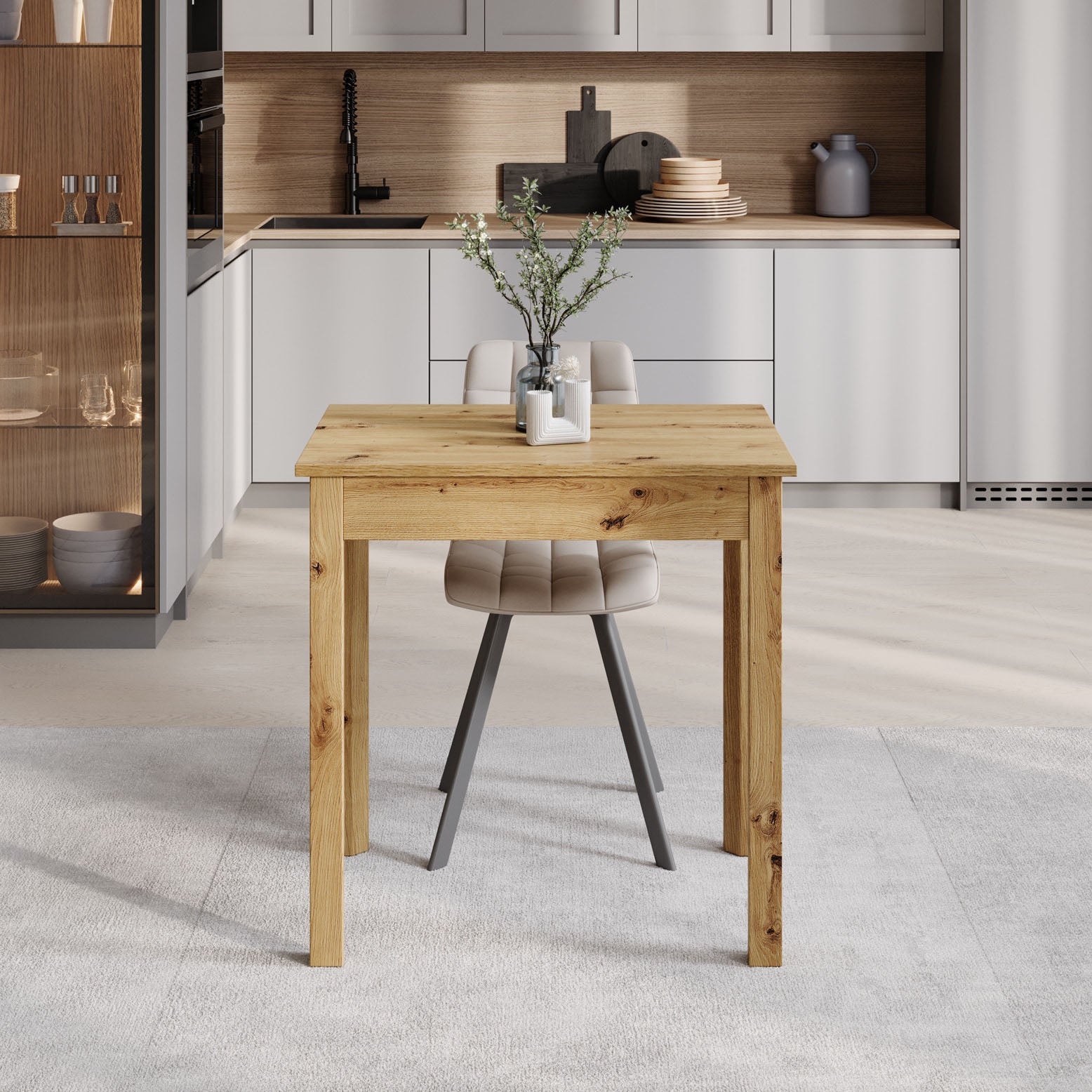 Steve - Eetkamertafel - Eiken - 75x55x77 cm