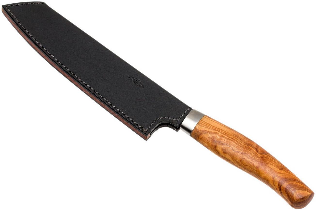 Nesmuk leren messenhouder 21 cm, koksmes, antraciet, LSS1401