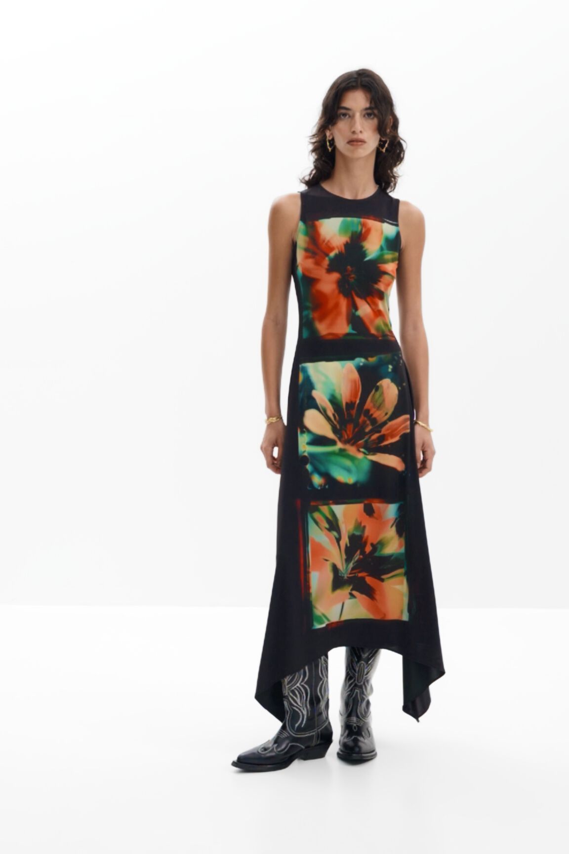 Vestido flor estampada