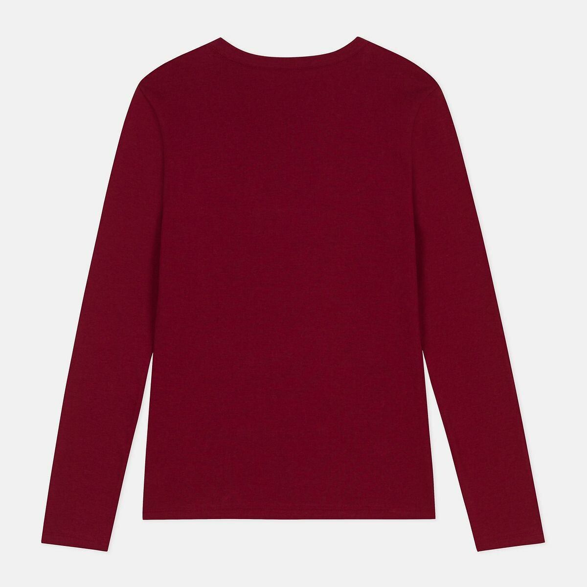 PETIT BATEAU<br>Camiseta feminina icônica de algodão com mangas compridas