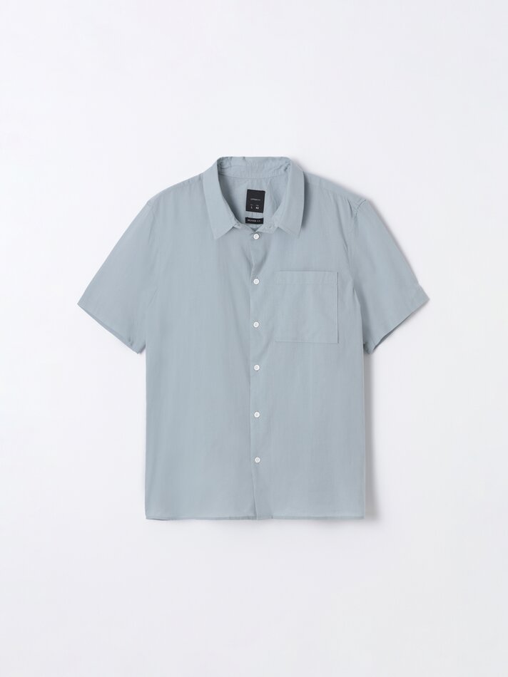 Camisa de manga curta - Azul claro