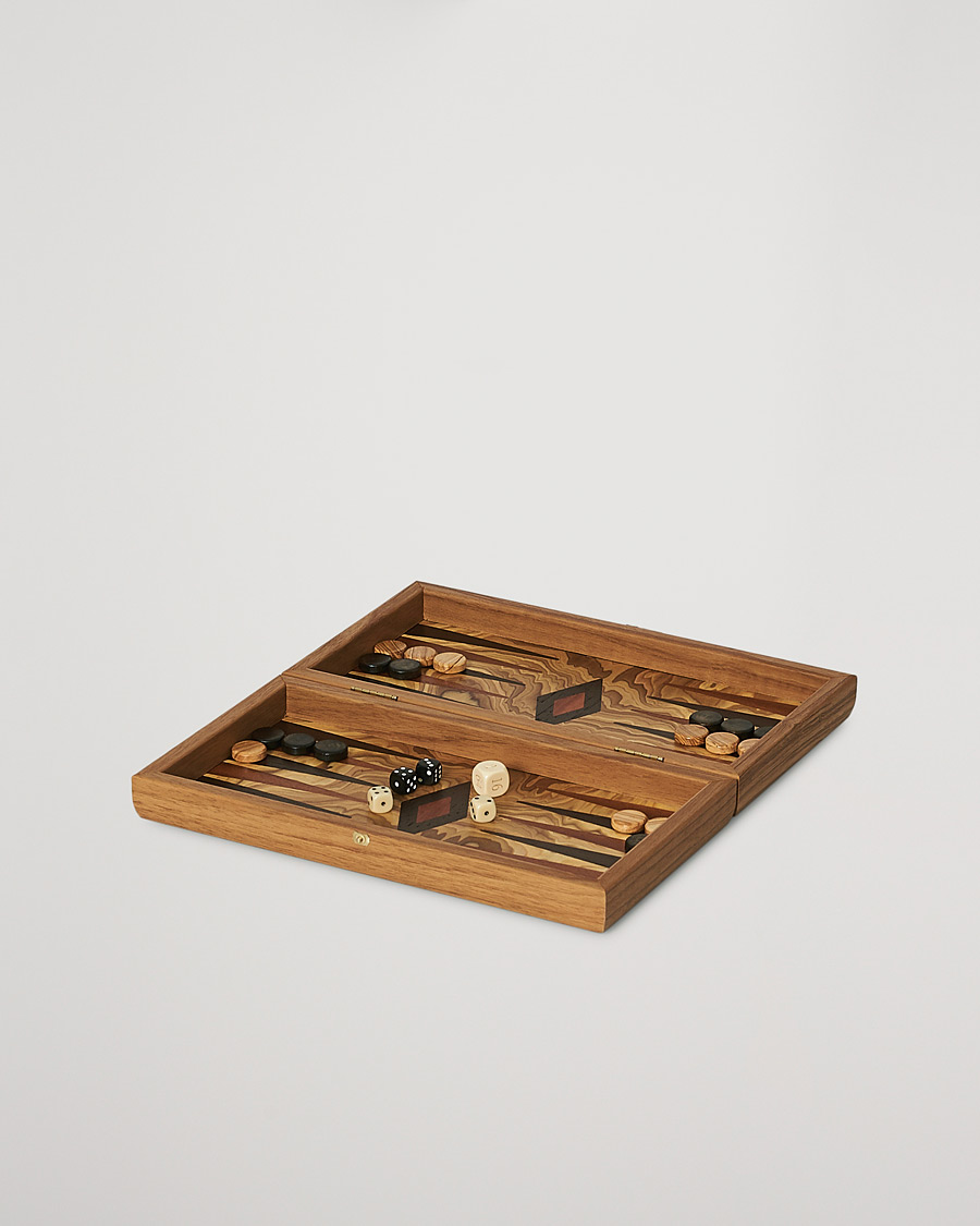 Manopoulos Olive Burl Small Backgammon