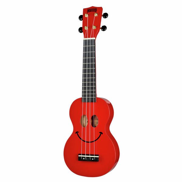 Mahalo Smiley Ukulele Red