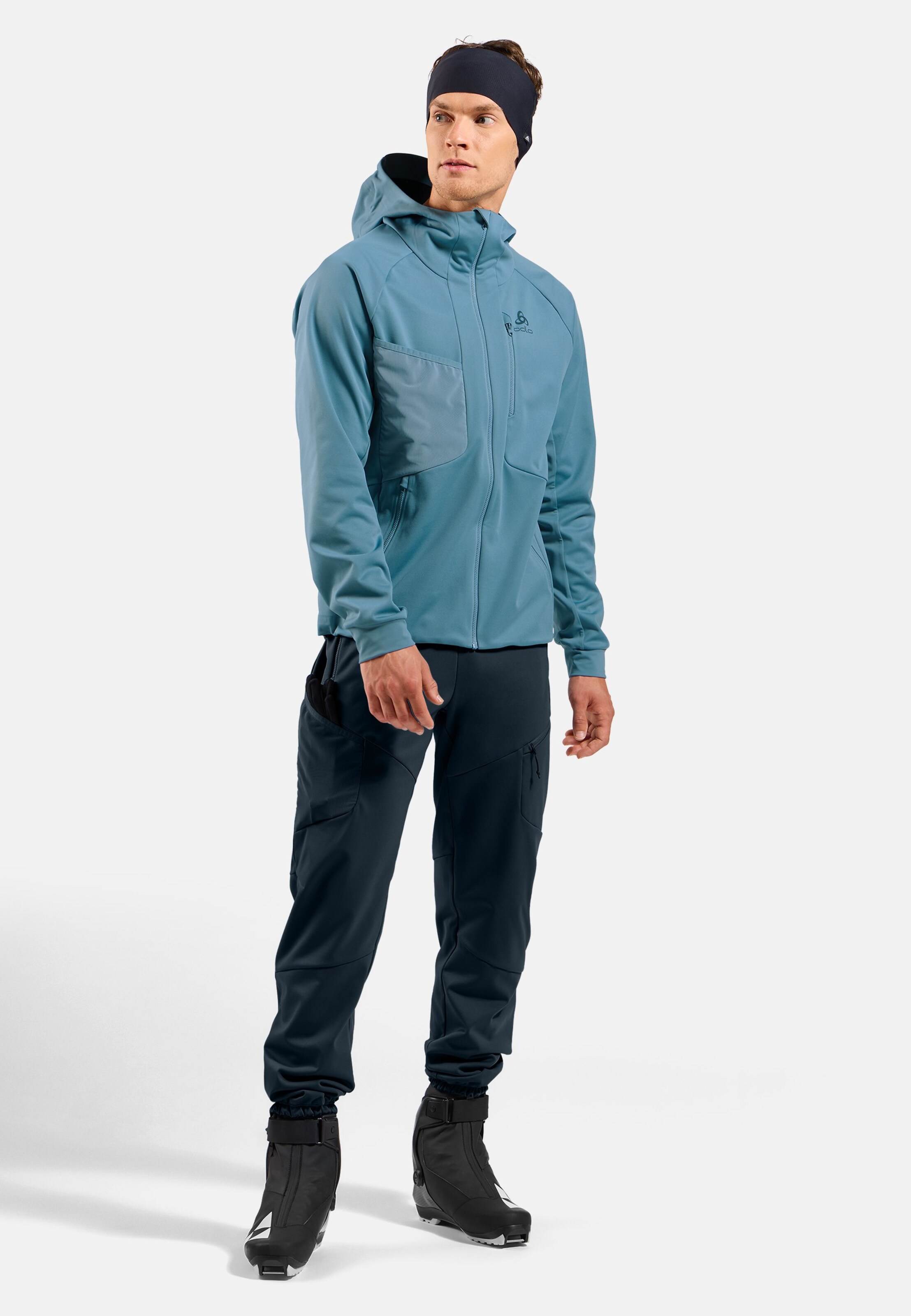 Winddichte Zeroweight X-Warm Langlaufhose in dark sapphire