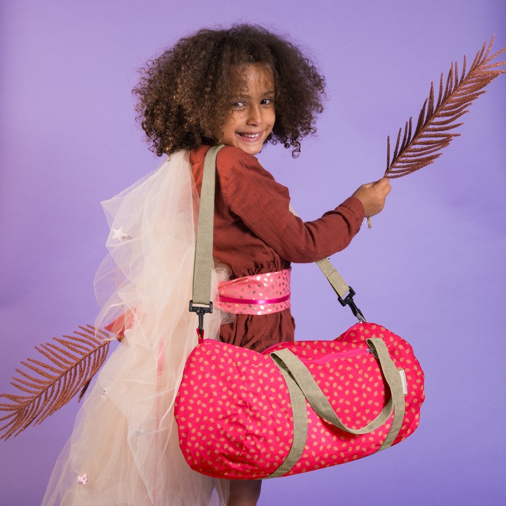 Sac De Sport Feuillage Or Rose