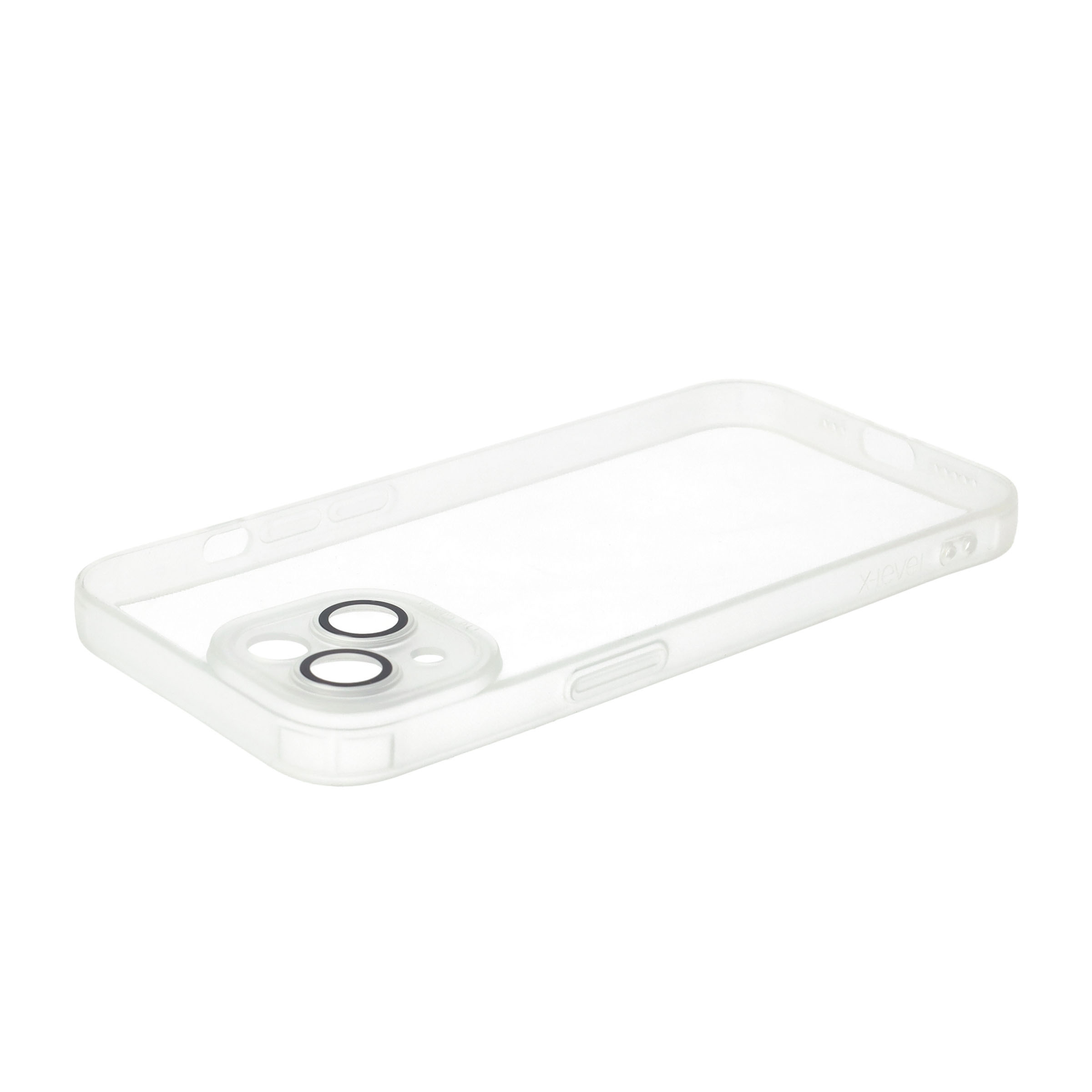 iPhone 13 Gummi Hülle Air Cushion Fallschutz mit Kameraglasschutz - Transparent