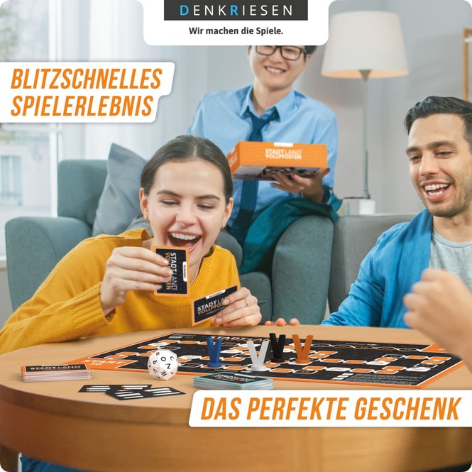 Stadt Land® Vollpfosten - Das Brettspiel + Junior Erweiterung