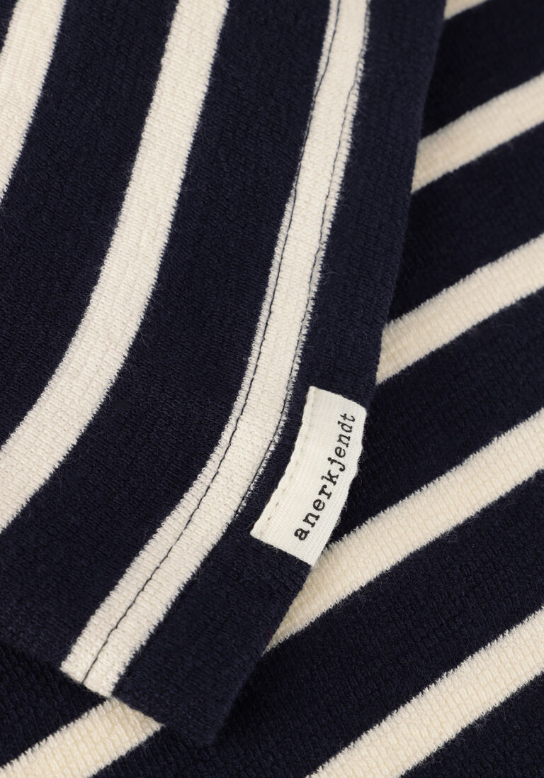 ANERKJENDT blauw/wit gestreepte anerkjendt t-shirt akkikki s/s stripe tee - gots
