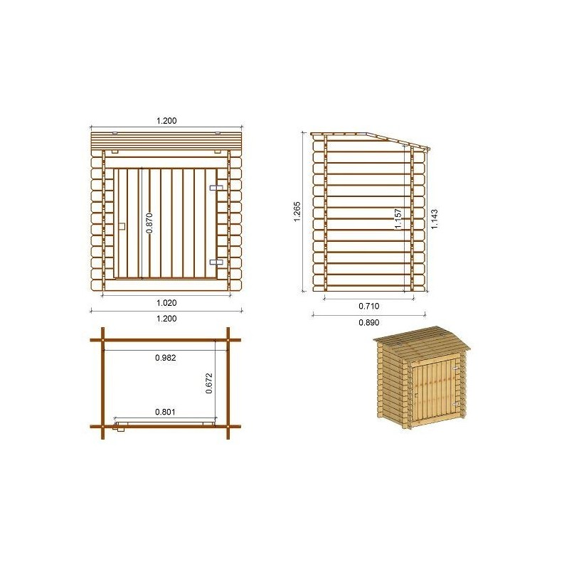 Piscine de jardin en bois - 6,20x3 x h.1,31 m - rectangulaire - coffre de filtration compris